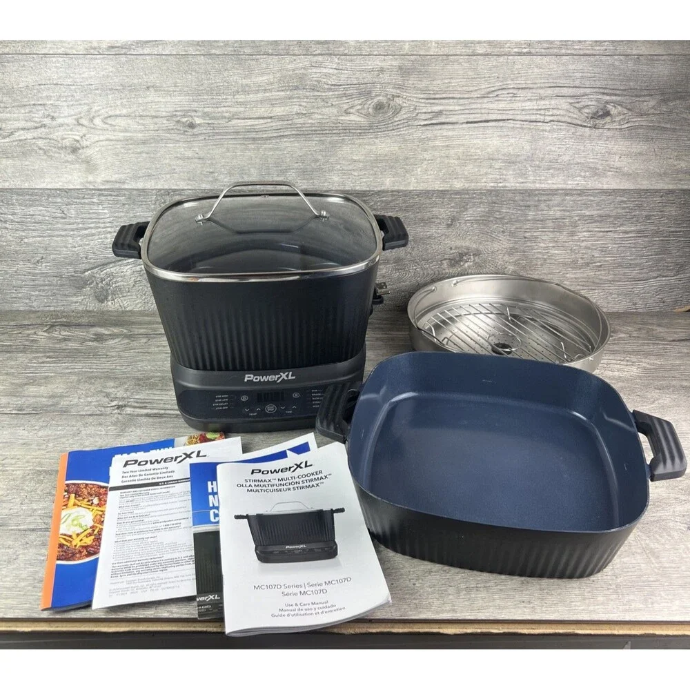 Power XL StirMax 7.5 Qt Multi-Cooker Auto Stir 9 Functions Keep Warm